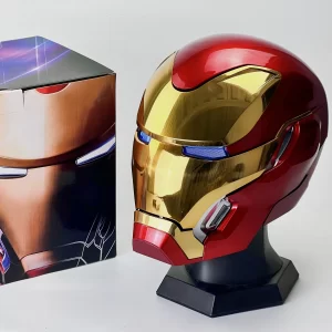 Marvel Electric Iron Man 1:1 MK50 MK5 Helmet Voice Control Eyes With Light Model Toys For Adult Technology Wearable Xmas Gift