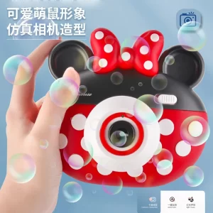 New Mickey Electric Bubble Gun Kids Toy Bubbles Machine Automatic Soap Blower With Light Outdoor Games Boys And Girls Gift