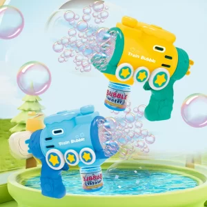Bubble Gun Children's Bubble Gun Handheld Fully Automatic Bubble Machine Electric bubble gun and bubble water